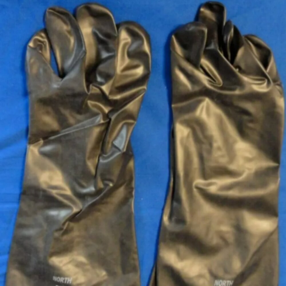 LARGE NORTH B074GI BUYTL BLACK RUBBER GLOVES SV 1956